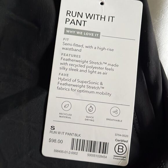 NWT Athleta Run With It Black Pant Size Small. - Picture 5 of 6